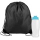 Drawstring Polyester Backpack with Bottle, 27 oz.