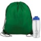 Drawstring Polyester Backpack with Bottle, 27 oz.