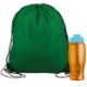 Drawstring Polyester Backpack with Bottle, 27 oz.