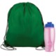 Drawstring Polyester Backpack with Bottle, 27 oz.