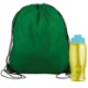 Drawstring Polyester Backpack with Bottle, 27 oz.