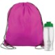 Drawstring Polyester Backpack with Bottle, 27 oz.