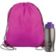 Drawstring Polyester Backpack with Bottle, 27 oz.
