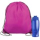 Drawstring Polyester Backpack with Bottle, 27 oz.