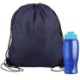 Drawstring Polyester Backpack with Bottle, 27 oz.