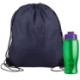 Drawstring Polyester Backpack with Bottle, 27 oz.