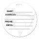 Golf Ball Die Cut Luggage Tag