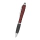 Satin Retractable Stylus Colorful Barrel Pen