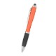 Satin Retractable Stylus Colorful Barrel Pen