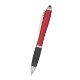 Satin Retractable Stylus Colorful Barrel Pen