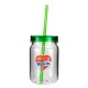 Plastic Mason Jar Tumbler, 24oz. w/ Full Color Imprint