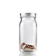 Glass Mason Jar w/Aluminum Lid, 20oz.