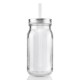 Glass Mason Jar w/Aluminum Lid, 20oz.
