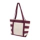 Striped Accent Cotton Canvas Zippered Boat Tote