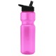 Transparent Sports Bottle, 28oz. - Flip Straw Lid