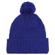 Knit Beanie With Pom Top