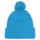 Knit Beanie With Pom Top