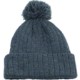Knit Beanie With Pom Top