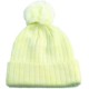 Knit Beanie With Pom Top