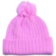 Knit Beanie With Pom Top