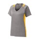 Sport-Tek® Heather Colorblock Contender™ Ladies' V-Neck Performance Tee