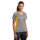 Sport-Tek® Heather Colorblock Contender™ Ladies' V-Neck Performance Tee
