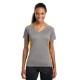 Sport-Tek® Heather Colorblock Contender™ Ladies' V-Neck Performance Tee