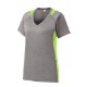Sport-Tek® Heather Colorblock Contender™ Ladies' V-Neck Performance Tee