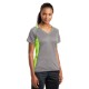 Sport-Tek® Heather Colorblock Contender™ Ladies' V-Neck Performance Tee