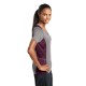 Sport-Tek® Heather Colorblock Contender™ Ladies' V-Neck Performance Tee