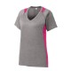 Sport-Tek® Heather Colorblock Contender™ Ladies' V-Neck Performance Tee