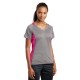 Sport-Tek® Heather Colorblock Contender™ Ladies' V-Neck Performance Tee
