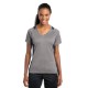 Sport-Tek® Heather Colorblock Contender™ Ladies' V-Neck Performance Tee