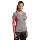 Sport-Tek® Heather Colorblock Contender™ Ladies' V-Neck Performance Tee