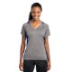 Sport-Tek® Heather Colorblock Contender™ Ladies' V-Neck Performance Tee