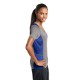 Sport-Tek® Heather Colorblock Contender™ Ladies' V-Neck Performance Tee