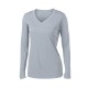 Sport-Tek® PosiCharge™ Competitor™ Ladies' Interlock Long Sleeve Performance V-Neck Tee