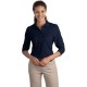 Port Authority® Silk Touch™ Pique Ladies' 3/4 Sleeve Polo