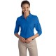 Port Authority® Silk Touch™ Pique Ladies' 3/4 Sleeve Polo