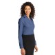Port Authority® Crosshatch Easy Care Poplin Ladies' Shirt