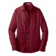 Port Authority® Crosshatch Easy Care Poplin Ladies' Shirt
