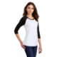 District Made® Perfect Tri™ Ladies' 3/4-Sleeve Raglan