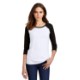 District Made® Perfect Tri™ Ladies' 3/4-Sleeve Raglan