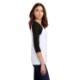 District Made® Perfect Tri™ Ladies' 3/4-Sleeve Raglan