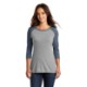 District Made® Perfect Tri™ Ladies' 3/4-Sleeve Raglan