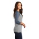District Made® Perfect Tri™ Ladies' 3/4-Sleeve Raglan