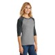 District Made® Perfect Tri™ Ladies' 3/4-Sleeve Raglan