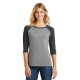 District Made® Perfect Tri™ Ladies' 3/4-Sleeve Raglan