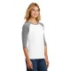 District Made® Perfect Tri™ Ladies' 3/4-Sleeve Raglan