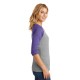 District Made® Perfect Tri™ Ladies' 3/4-Sleeve Raglan